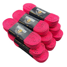 Шнурки для хокейних ковзанів Howies - рожеві не вощені NO WAX Laces for hockey shoes - 9 пар