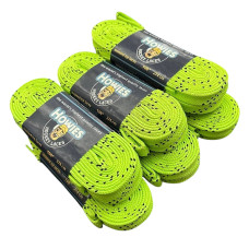 Шнурки для хокейних ковзанів Howies - салатові не вощені NO WAX Laces for hockey shoes 
