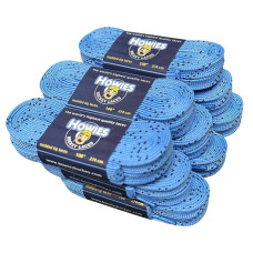 Шнурки для хокейних ковзанів Howies не вощені - блакитні 9 пар. NO WAX Laces for hockey shoes
