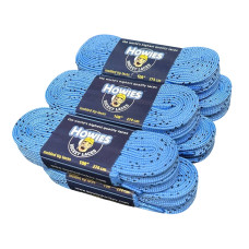 Шнурки для хокейних ковзанів Howies не вощені - блакитні 6 пар. NO WAX Laces for hockey shoes