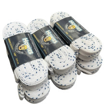 Шнурки для хокейних ковзанів Howies  білі не вощені NO WAX Laces for hockey shoes