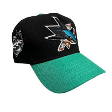 Кепка    Сан-Хосе Шаркс   New Era San Jose Sharks 20th Anniversary Black Two Tone Edition 9Forty A Frame Snapback