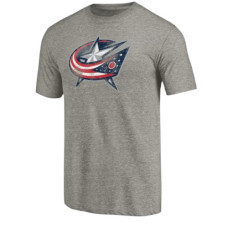 Чоловіча футболка Коламбус      Columbus Blue Jackets Ash Distressed Team 