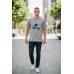 Чоловіча футболка Colorado Avalanche Ash Distressed Team Logo Tri-Blend