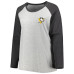 Жіноча футболка  реглан, кольору Heather Gray/Heather Charcoal, команди Pittsburgh Penguins Sidney Crosby Fanatics