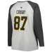 Жіноча футболка  реглан, кольору Heather Gray/Heather Charcoal, команди Pittsburgh Penguins Sidney Crosby Fanatics