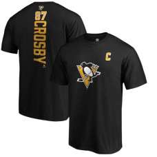 Чоловіча футболка Pittsburgh Penguins з Сідні Кросбі чорного кольору з зображенням плеймейкера