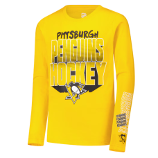 Футболка з довгими рукавами команди Піттсбург Пінгвінз Золота