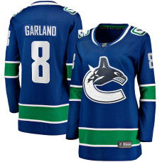 Домашня футболка фанатів команди Vancouver Canucks Conor Garland для жінок – синя Домашня футболка фанатів команди Vancouver Canucks Conor Garland для жінок – синя