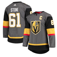 Джерсі  гравця команди Vegas Golden Knights Марка Стоуна Adidas Gray Alternate Primegreen Authentic