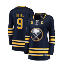 Жіноча футболка фанатиків команди Бафало  Buffalo Sabres Jack Eichel, темно-синя