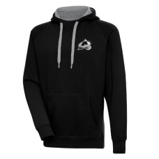 Чоловіча толстовка з капюшоном Колорадо Avalanche Antigua з чорним металевим логотипом Victory Чоловіча толстовка з капюшоном Колорадо Avalanche Antigua з чорним металевим логотипом Victory