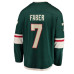 Джерсі "Міннесота Вайлд" Брок Фабер № 7- зелена Джерсі "Міннесота Вайлд" Брок Фабер № 7- зелена