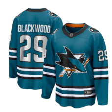 Чоловіча домашня джерсі команди San Jose Sharks Mackenzie Blackwood Fanatics Teal