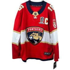 Домашня футболка команди Florida Panthers Fanatics Captain Patch з вишивкою кубок стенлі 2024 - червона Домашня футболка команди Florida Panthers Fanatics Captain Patch з вишивкою кубок стенлі 2024 - червона