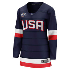 Жіноча футболка USA Fanatics Navy 2025 для участі у матчі проти 4 націй Жіноча футболка USA Fanatics Navy 2025 для участі у матчі проти 4 націй