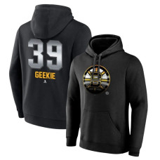 Чоловіча толстовка з капюшоном Morgan Geekie Boston Bruins Black Midnight Mascot Logo Чоловіча толстовка з капюшоном Morgan Geekie Boston Bruins Black Midnight Mascot Logo