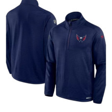 Кофта чоловіча темно-синя Вашингтон Кепіталс   Authentic Pro Rink на чверть блискавки