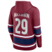 Худі з капюшоном на шнурівці Колорадо  Nathan MacKinnon Colorado Avalanche Fanatics Name & Number - бордовий