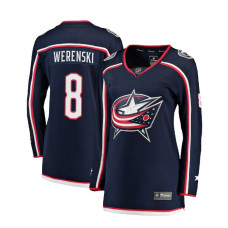 Жіноча футболка фанатиків команди «Коламбус Блю Джекетс»   темно-синя